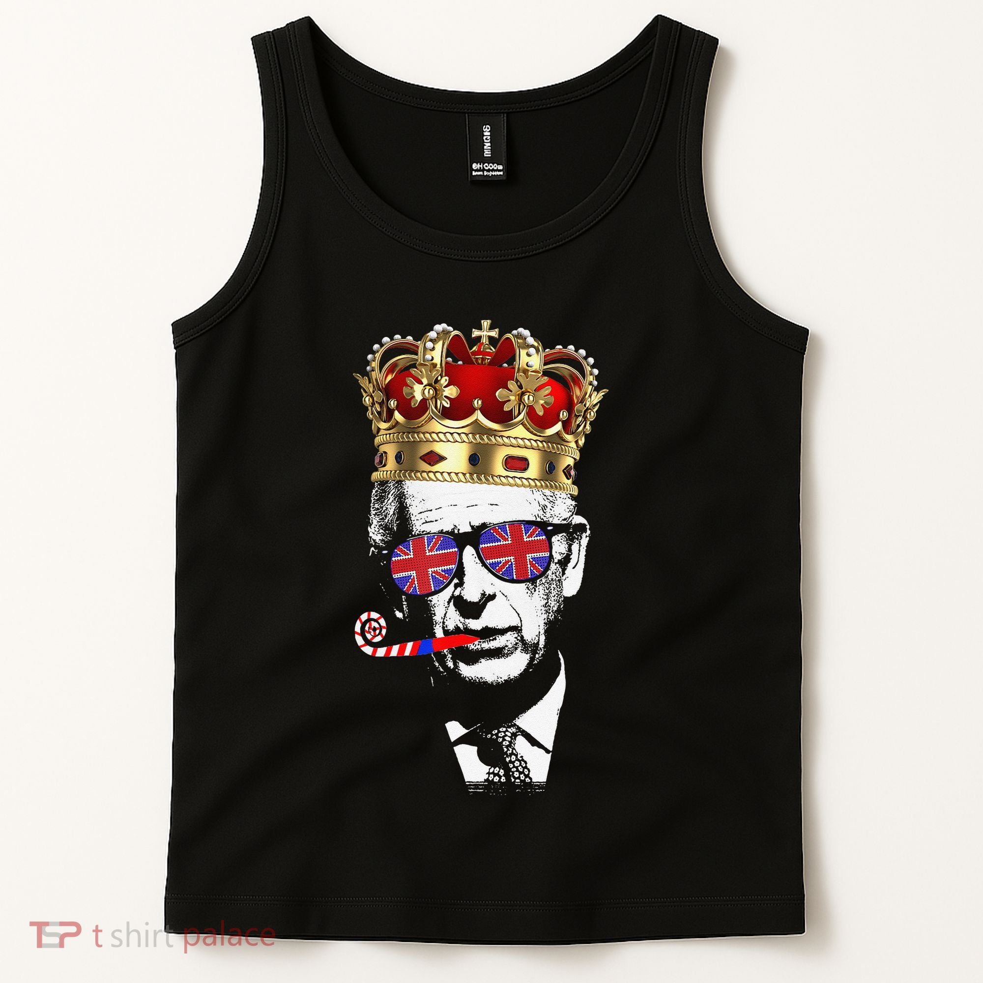 Party King Funny Coronation King Charles Union Jack & Crown Tank Top