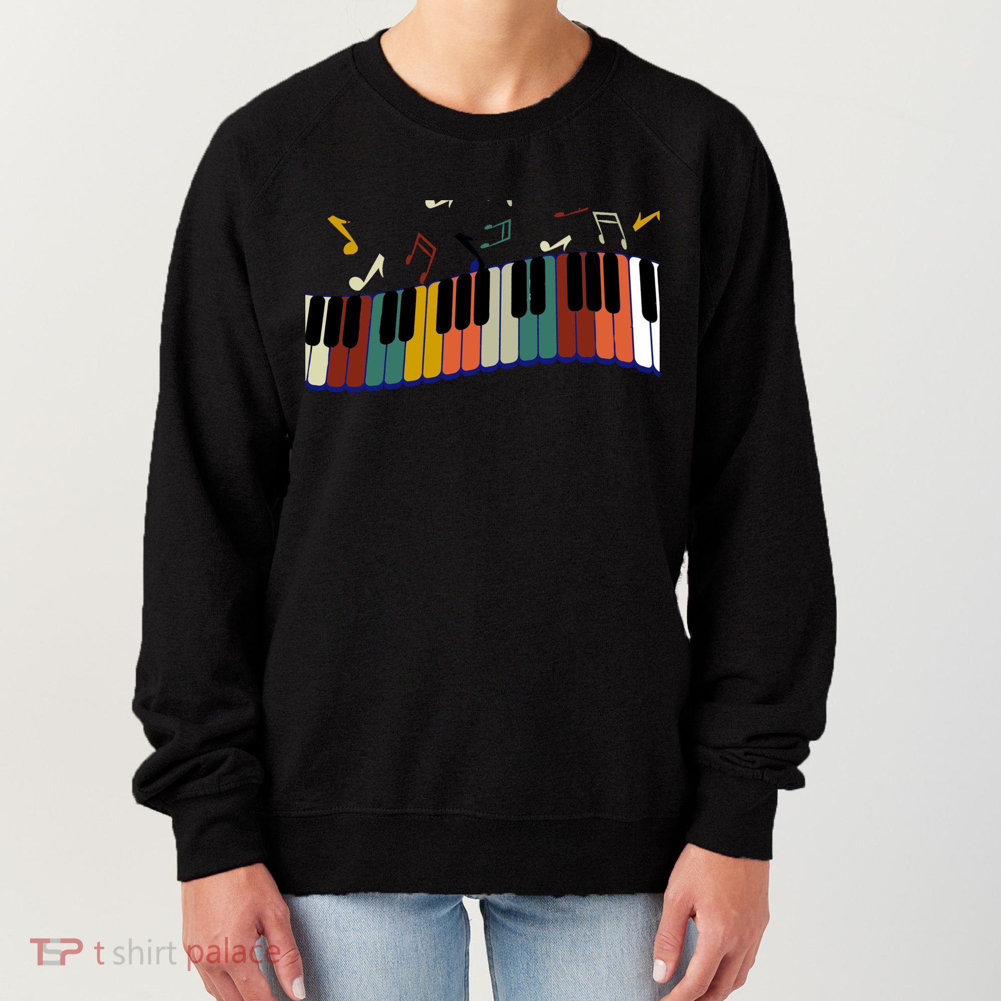 Piano Keyboard For Piano Player Keyboardist Gift Women's Sweatshirt