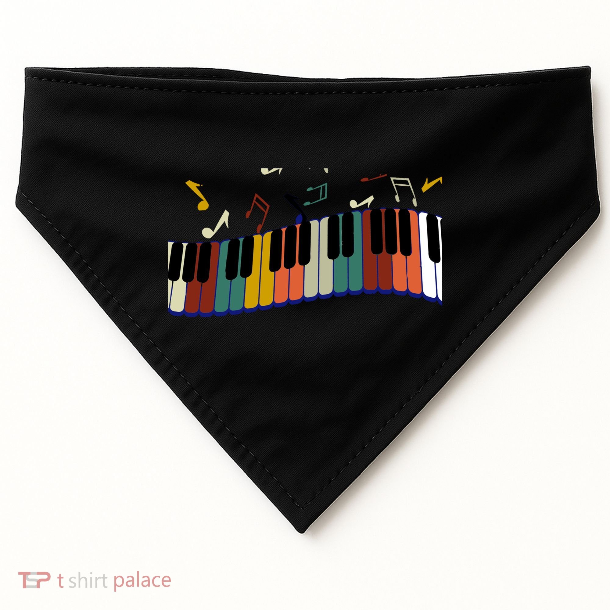 Piano Keyboard For Piano Player Keyboardist Gift USA-Made Doggie Bandana