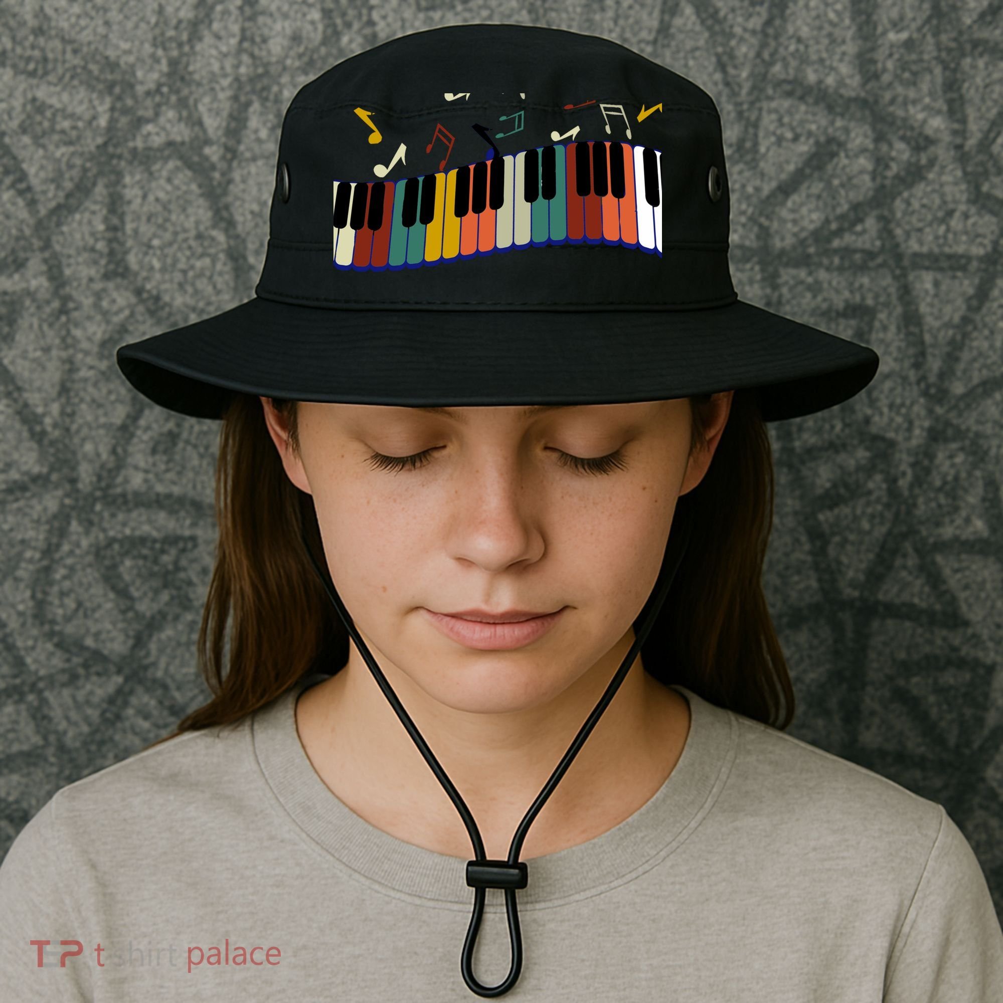 Piano Keyboard For Piano Player Keyboardist Gift Bucket Hat