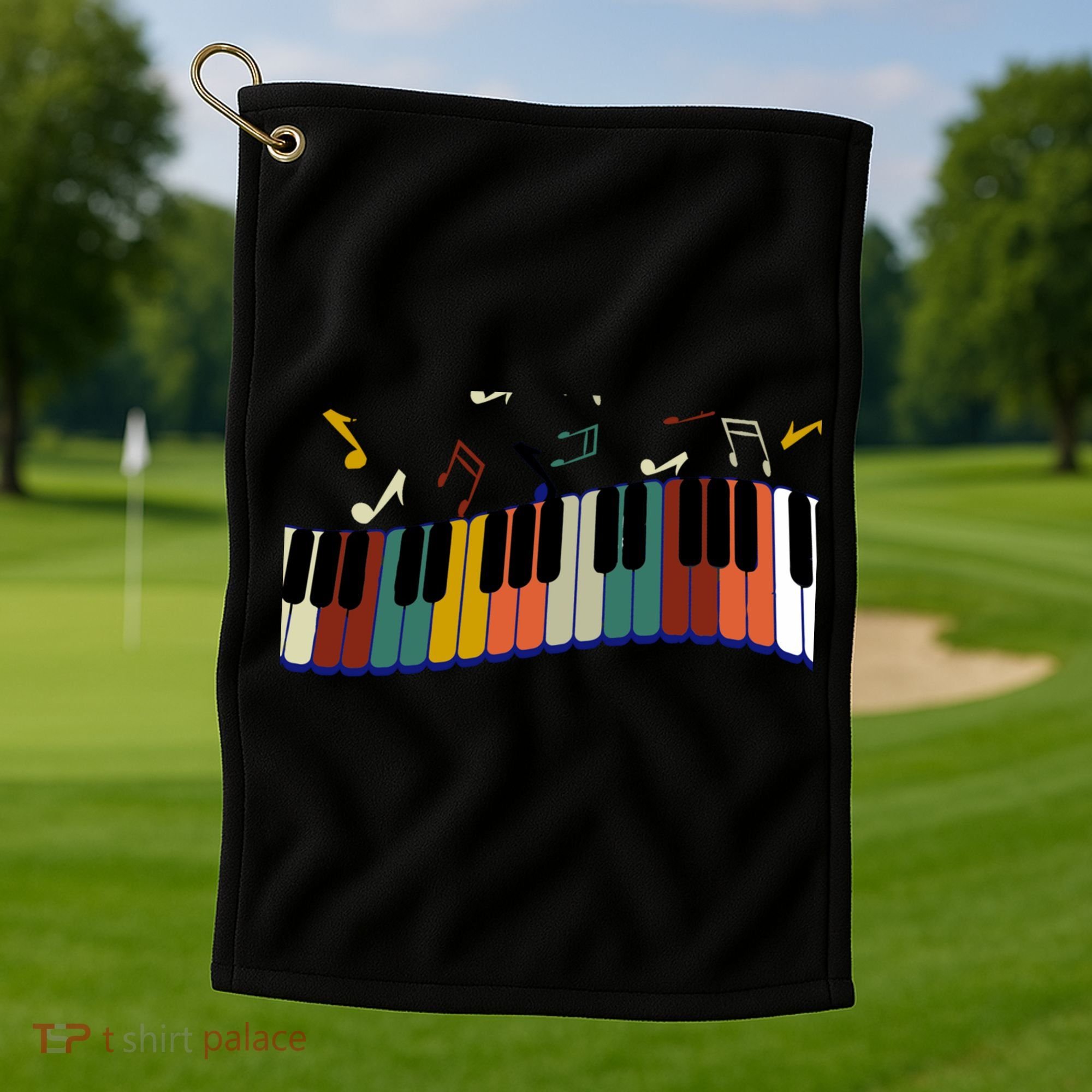 Piano Keyboard For Piano Player Keyboardist Gift Golf Towel