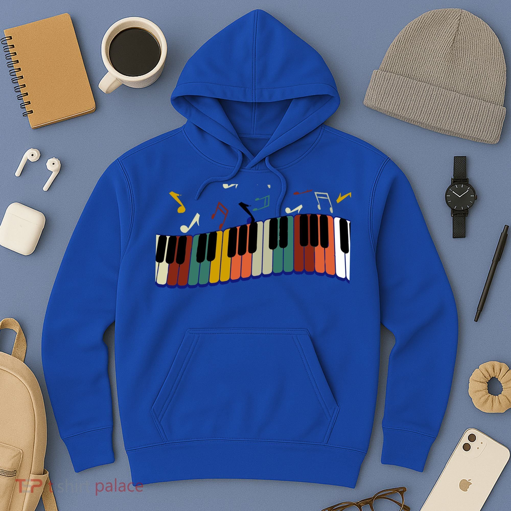 Piano Keyboard For Piano Player Keyboardist Gift Hoodie