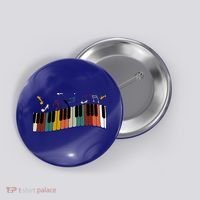 Piano Keyboard For Piano Player Keyboardist Gift Button thumb 0