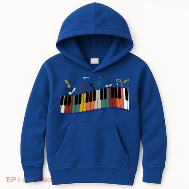 Piano Keyboard For Piano Player Keyboardist Gift Kids Hoodie