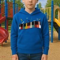 Piano Keyboard For Piano Player Keyboardist Gift Kids Hoodie thumb 2