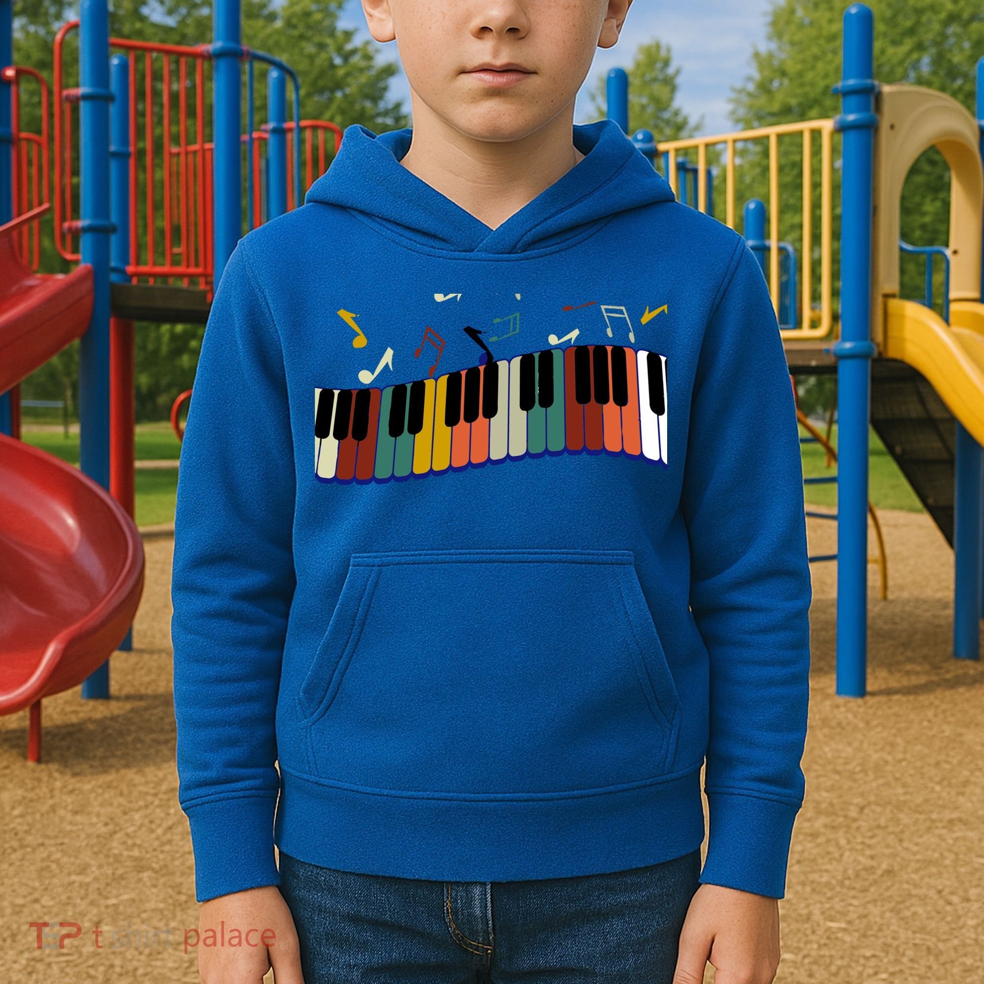 Piano Keyboard For Piano Player Keyboardist Gift Kids Hoodie