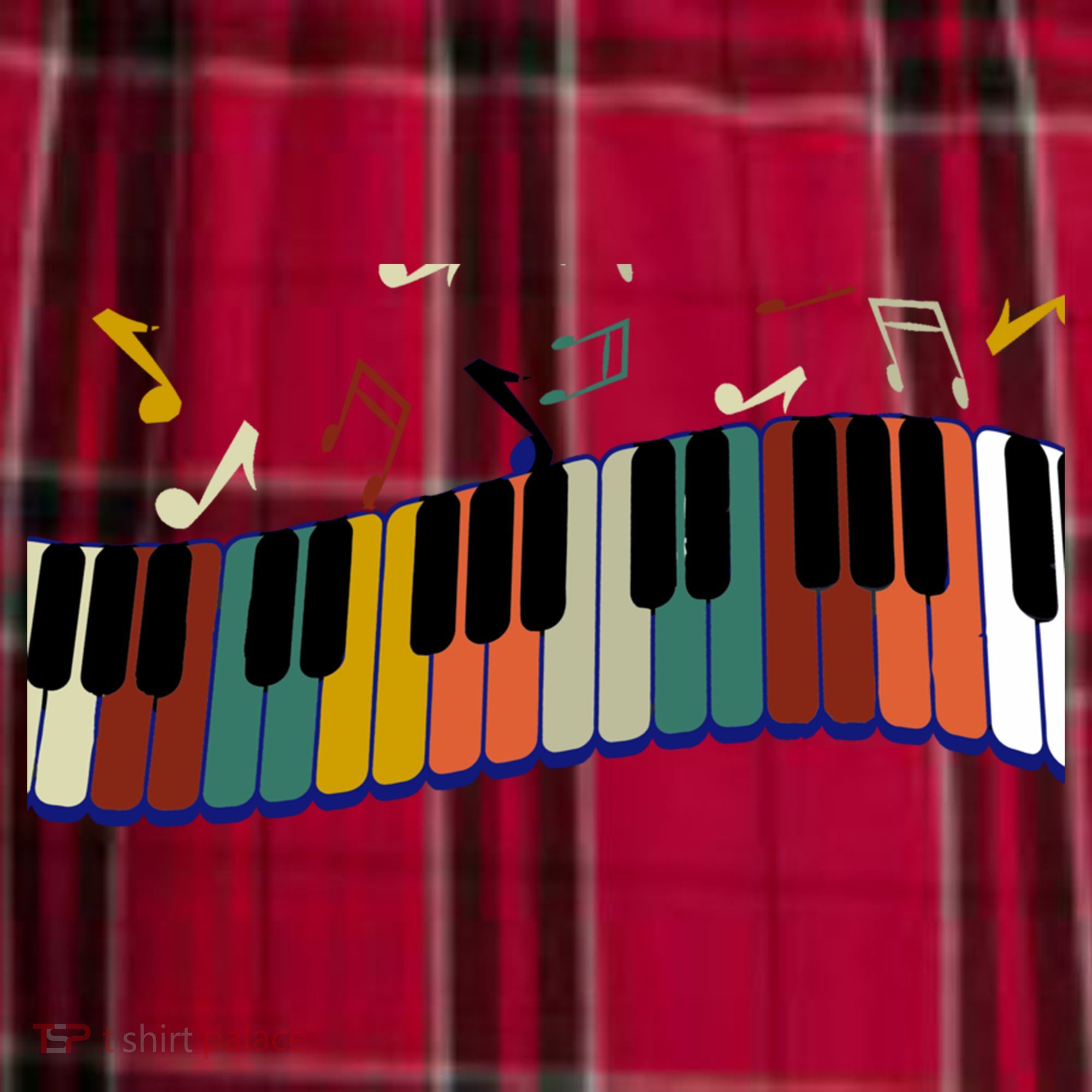 Piano Keyboard For Piano Player Keyboardist Gift Men's Flannel Plaid Pajama Pants