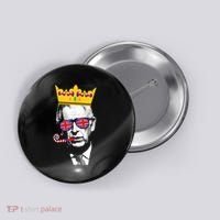 Party King Funny Coronation King Charles Union Jack & Crown Button thumb 0