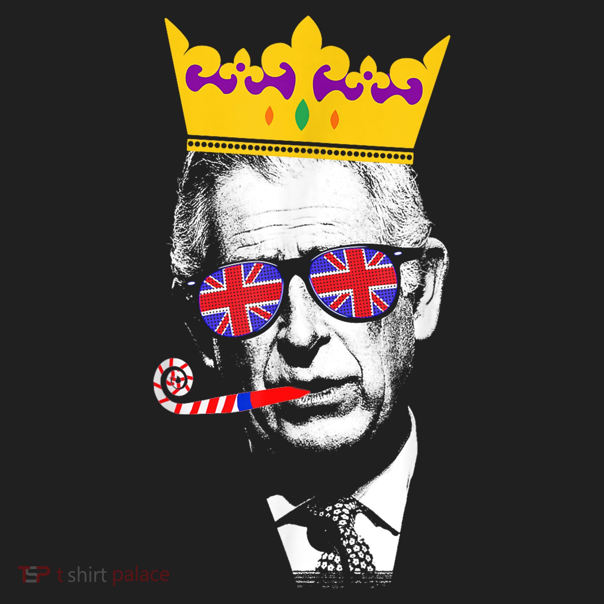 Party King Funny Coronation King Charles Union Jack & Crown Hat