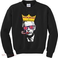 Party King Funny Coronation King Charles Union Jack & Crown Kids Sweatshirt thumb 0