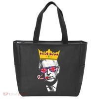Party King Funny Coronation King Charles Union Jack & Crown Tote Bag thumb 0