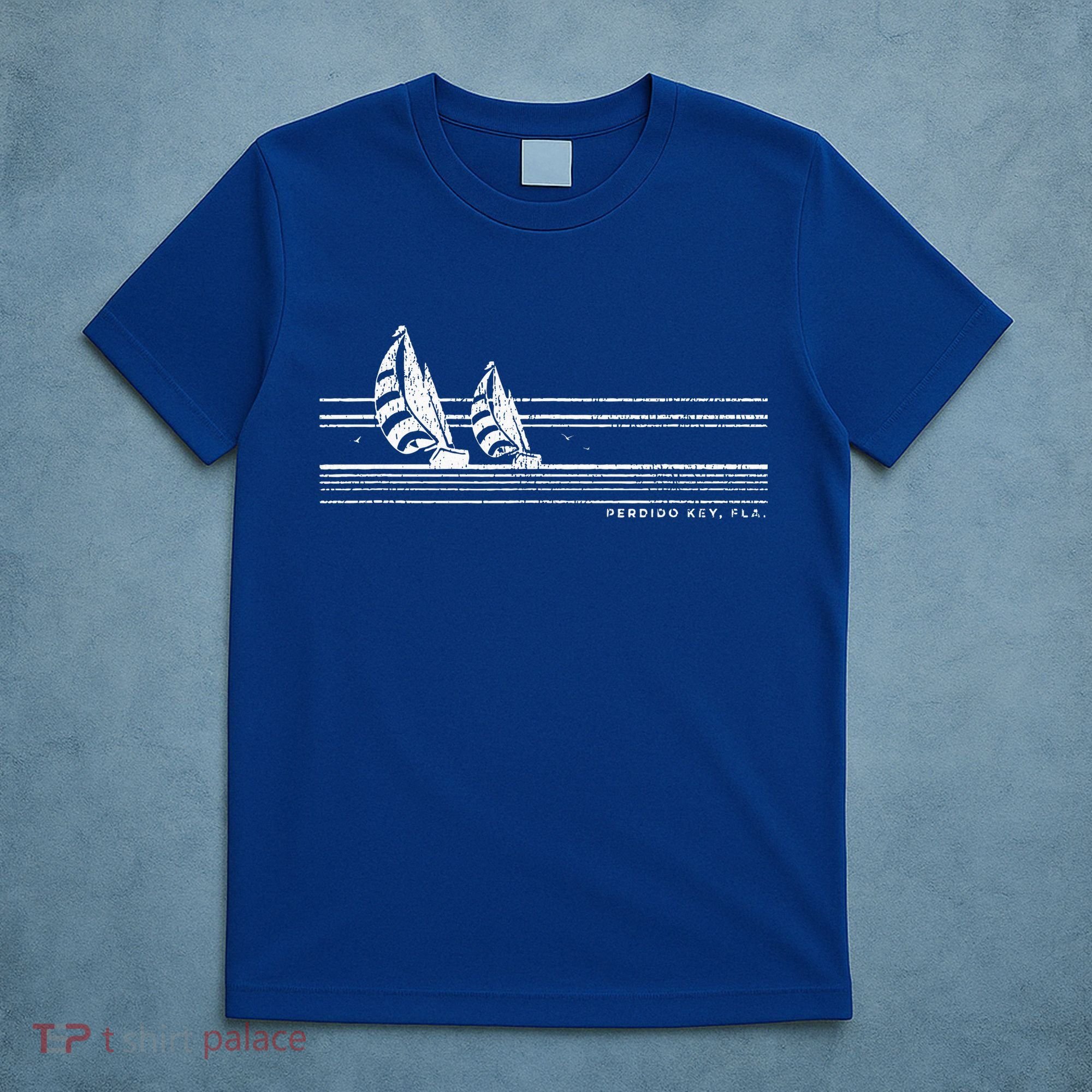 Perdido Key Fl Vintage Sailing 70s Nautical Sailboat T-Shirt