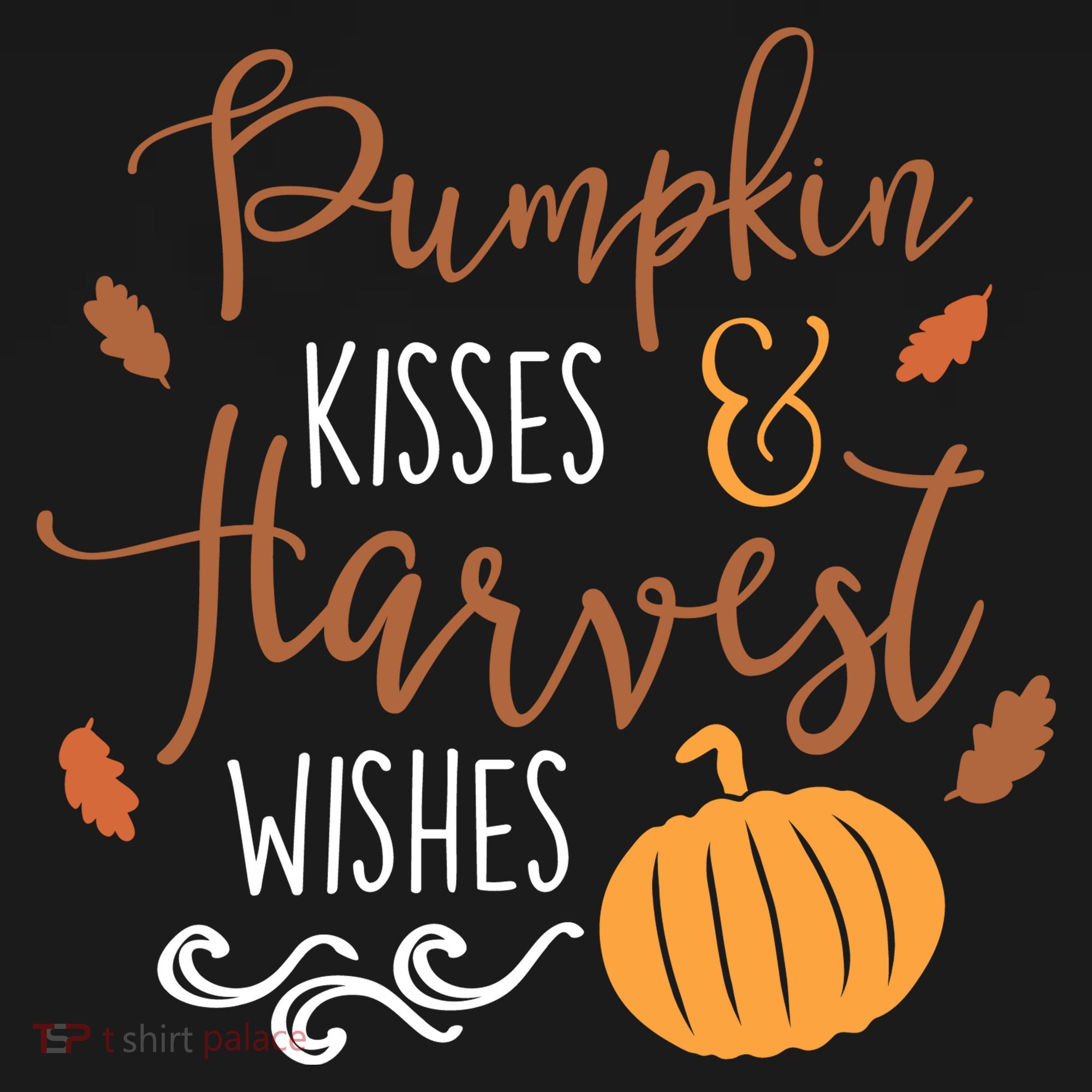 Pumpkin Kisses Harvest Wishes Coaster
