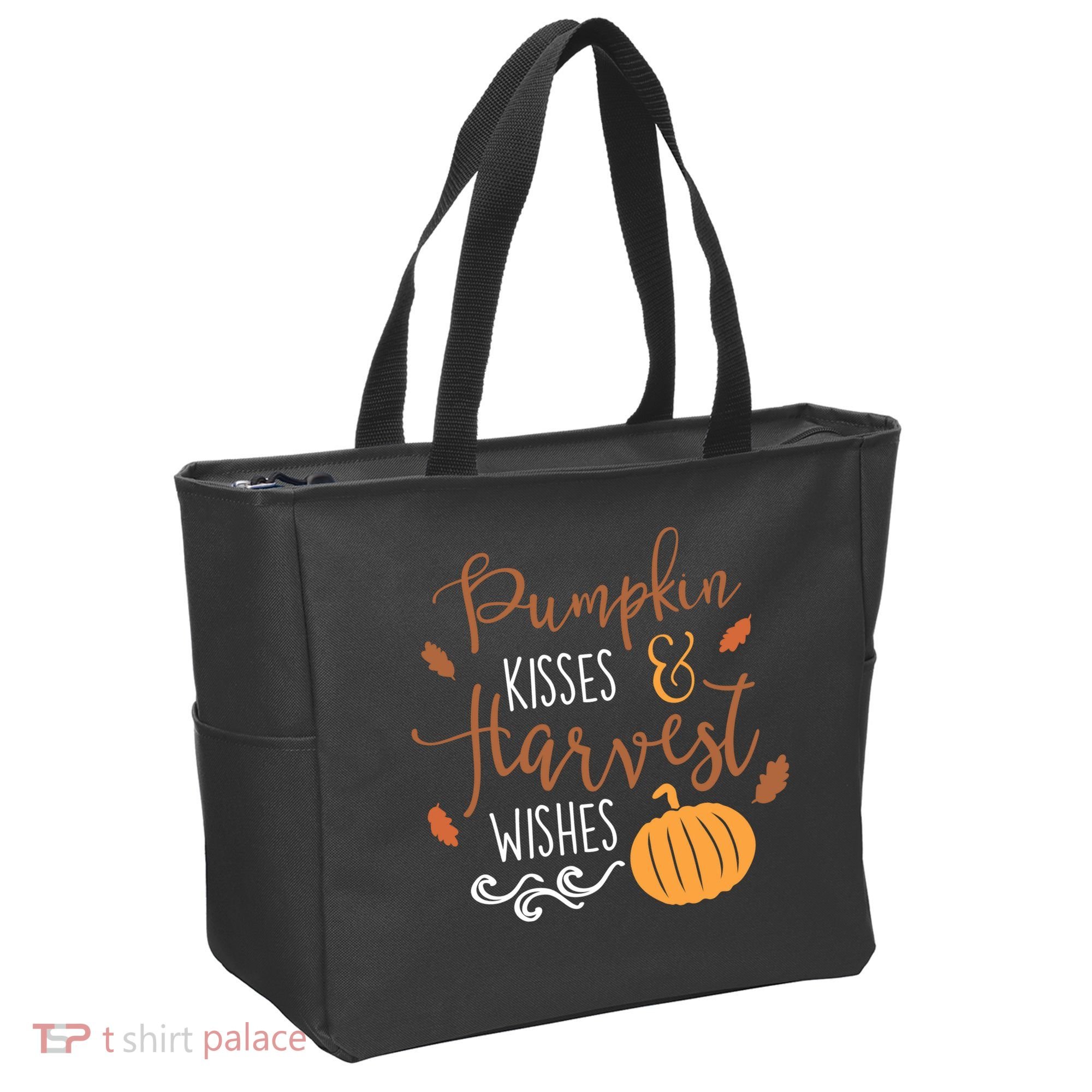 Pumpkin Kisses Harvest Wishes Tote Bag