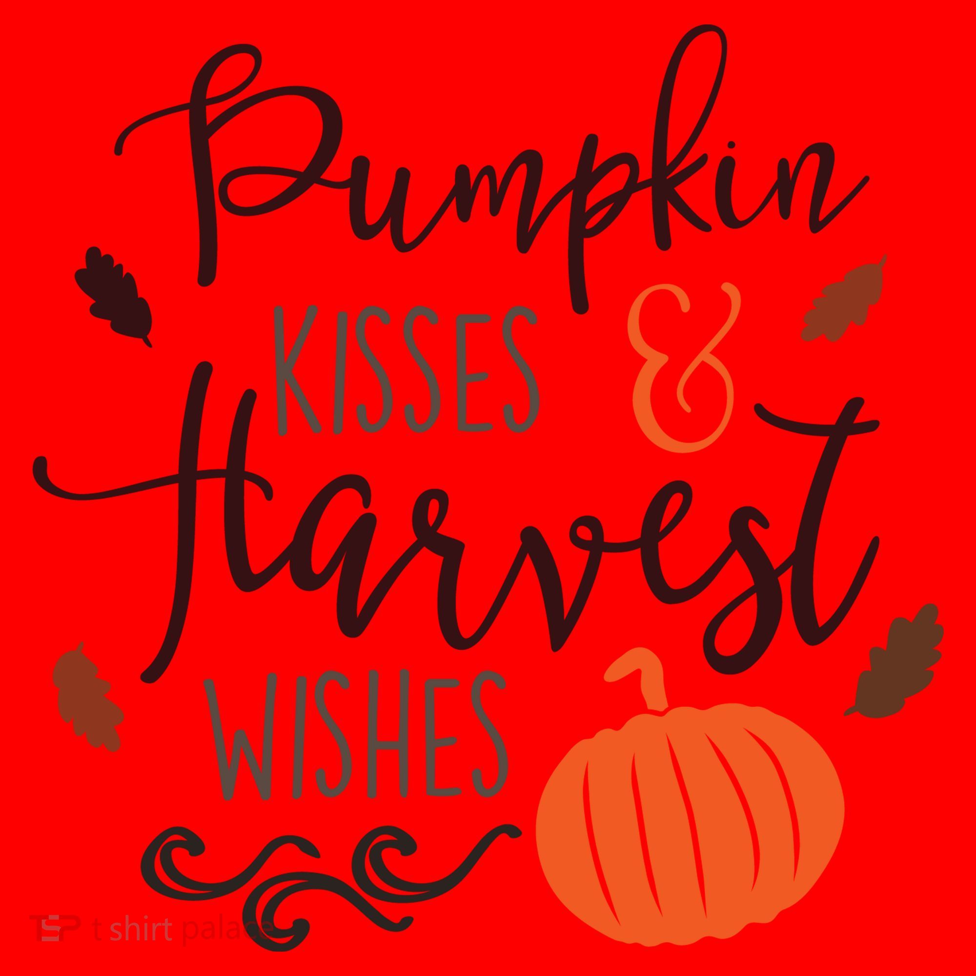 Pumpkin Kisses Harvest Wishes Santa Hat