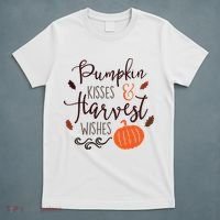 Pumpkin Kisses Harvest Wishes T-Shirt thumb 5