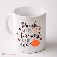 Pumpkin Kisses Harvest Wishes Coffee Mug thumb 0