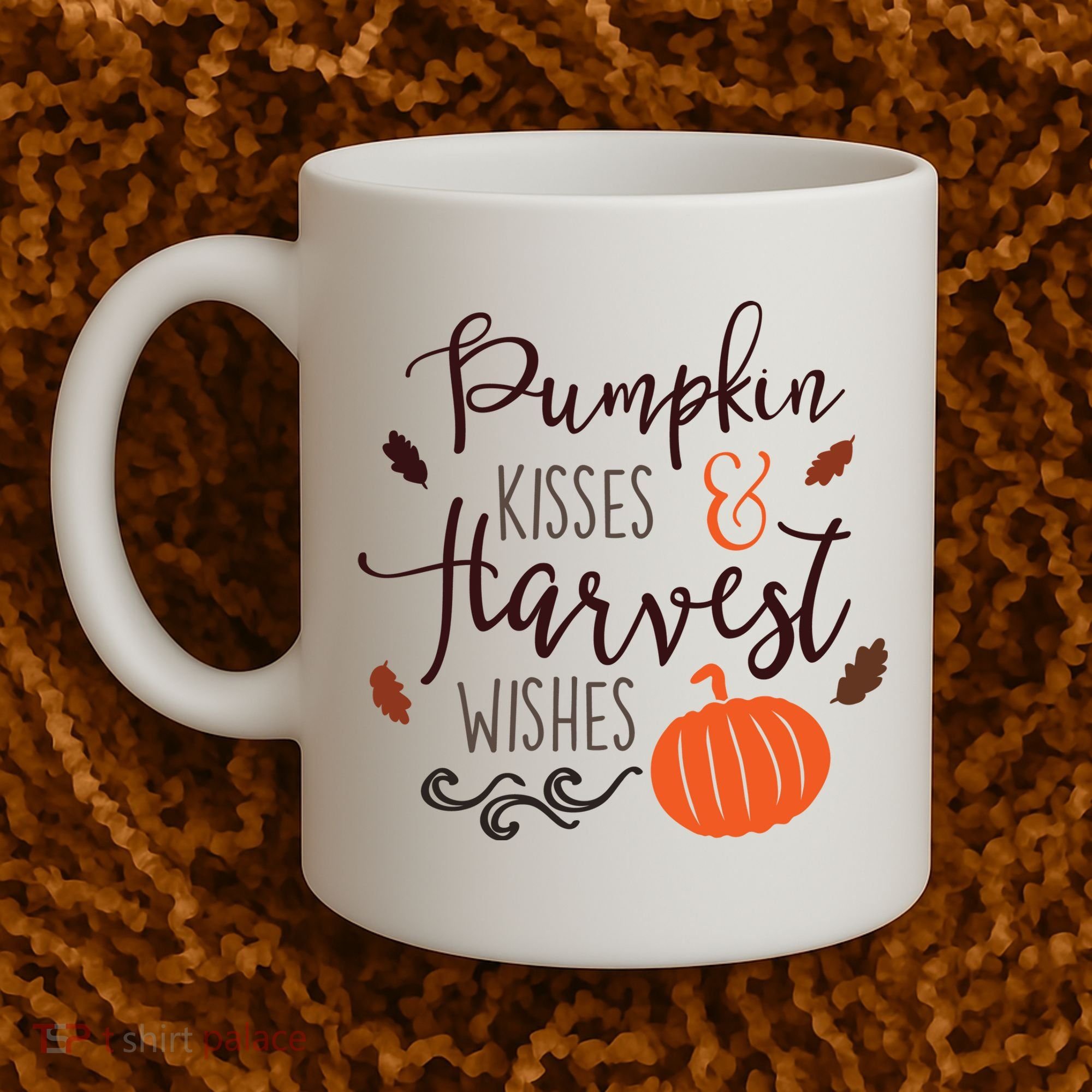 Pumpkin Kisses Harvest Wishes Coffee Mug