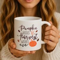 Pumpkin Kisses Harvest Wishes Coffee Mug thumb 3