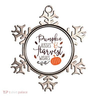 Pumpkin Kisses Harvest Wishes Ornament