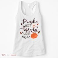 Pumpkin Kisses Harvest Wishes Women's Tank Top thumb 0