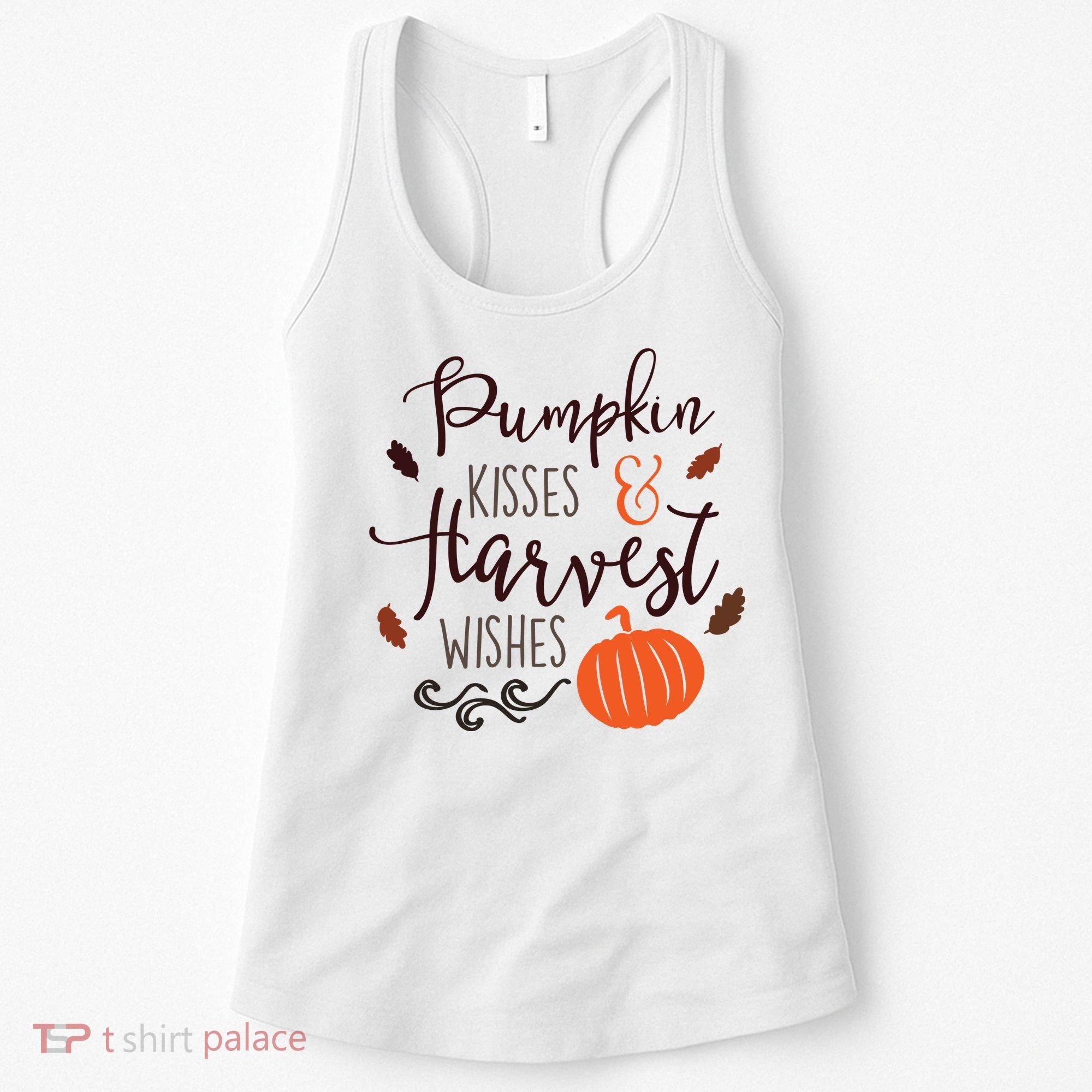Pumpkin Kisses Harvest Wishes Women's Tank Top