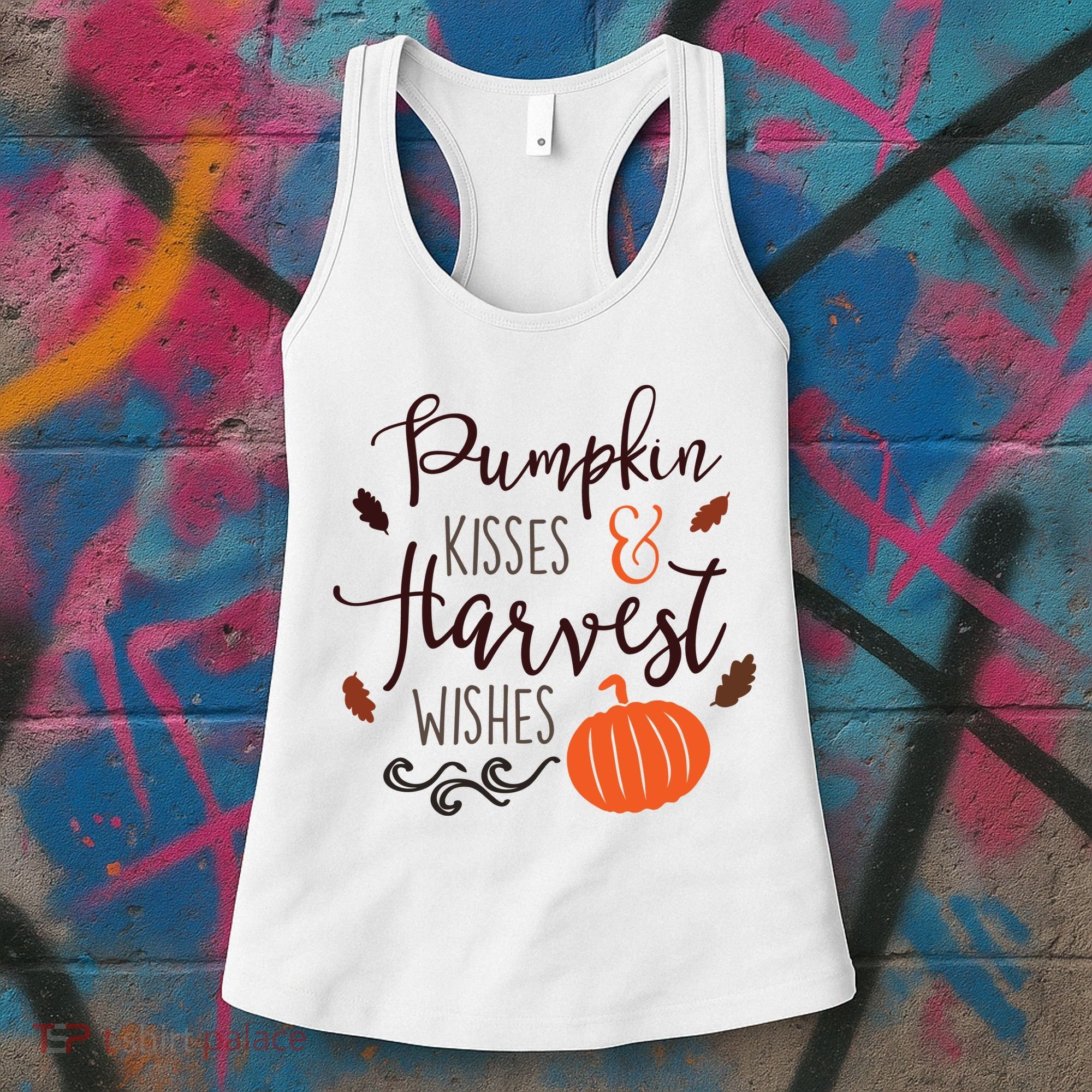 Pumpkin Kisses Harvest Wishes Women's Tank Top