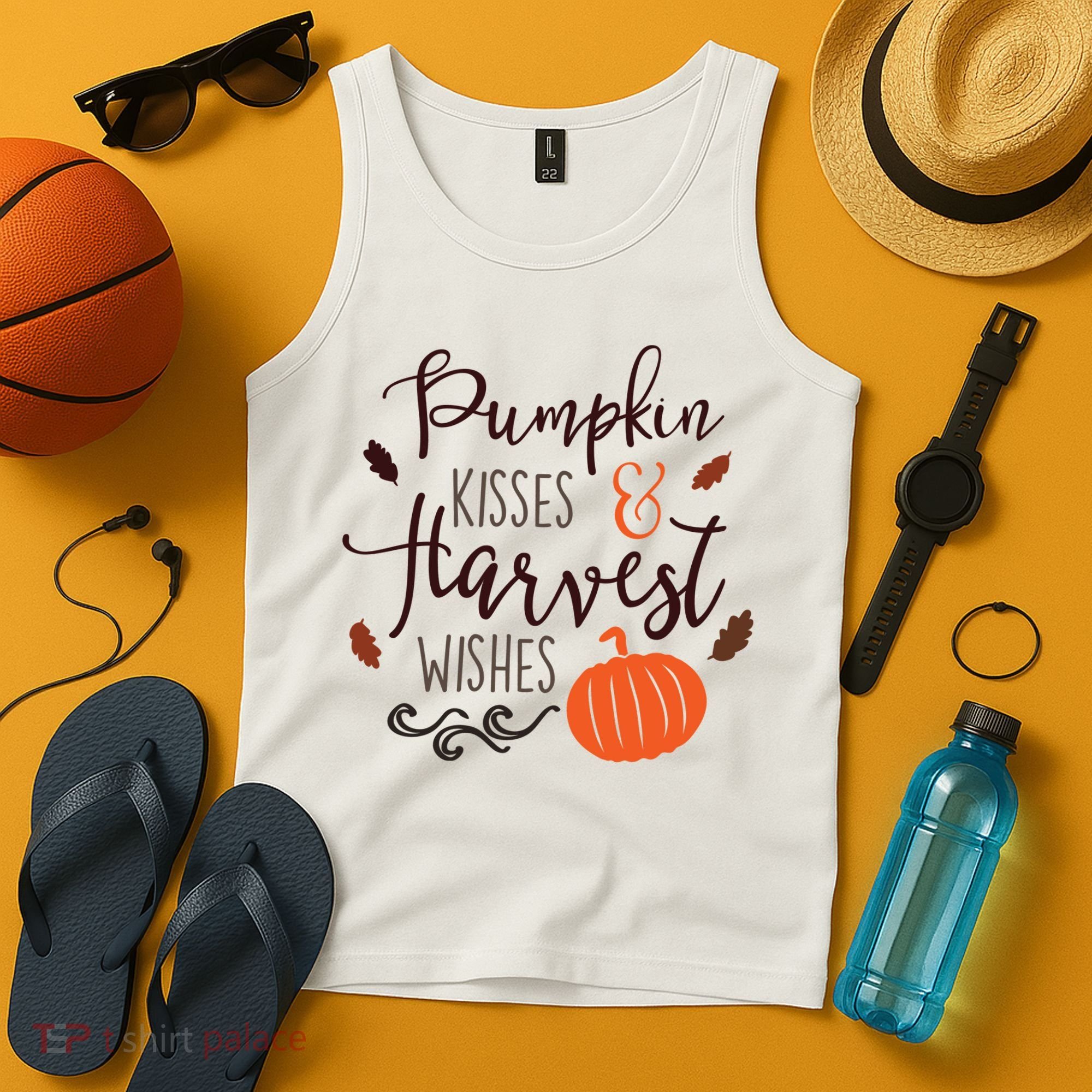 Pumpkin Kisses Harvest Wishes Tank Top