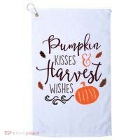 Pumpkin Kisses Harvest Wishes Golf Towel thumb 0