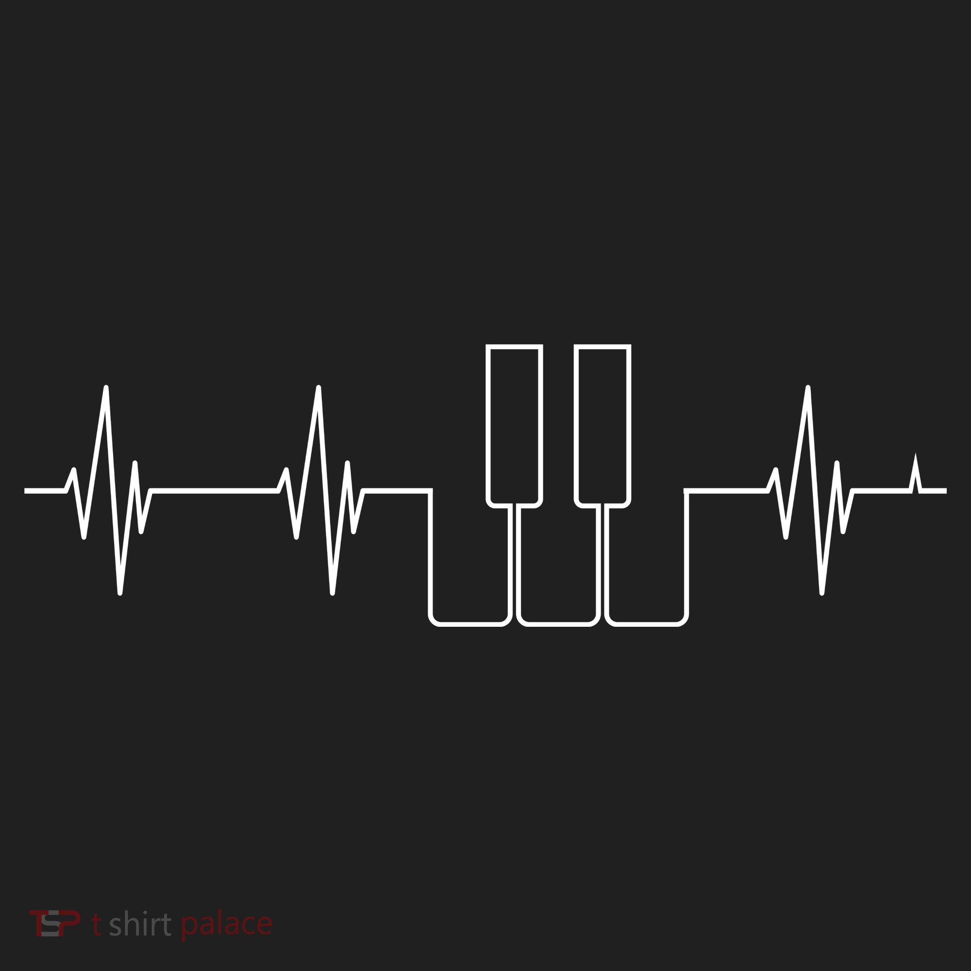 Piano Keys Hearbeat Beanie