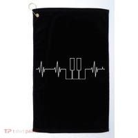 Piano Keys Hearbeat Golf Towel thumb 0