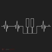 Piano Keys Hearbeat Golf Towel thumb 3