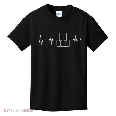 Piano Keys Hearbeat Kids T-Shirt