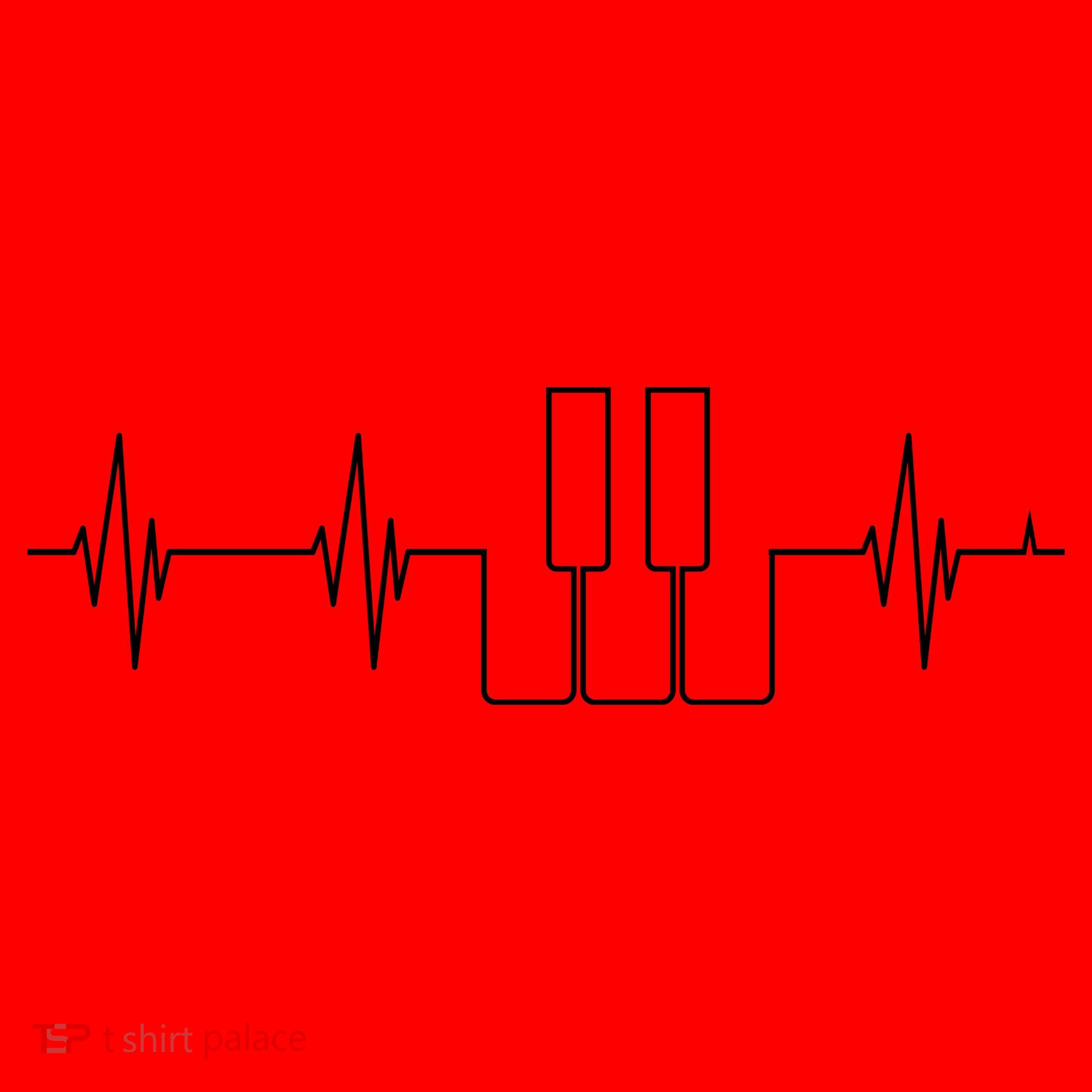Piano Keys Hearbeat Santa Hat