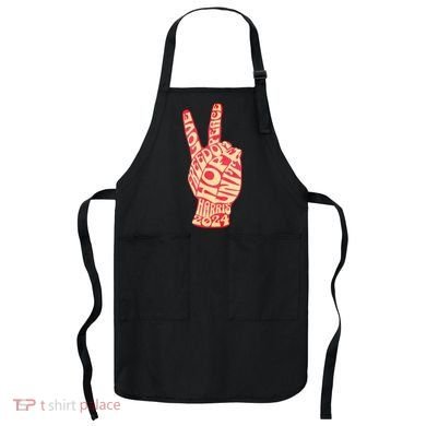 Pro Kamala Harris 2024 Peace Sign Apron