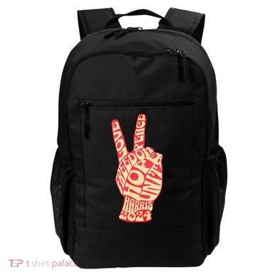 Pro Kamala Harris 2024 Peace Sign Backpack
