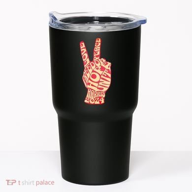 Pro Kamala Harris 2024 Peace Sign Tumbler