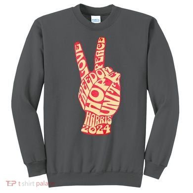 Pro Kamala Harris 2024 Peace Sign Sweatshirt