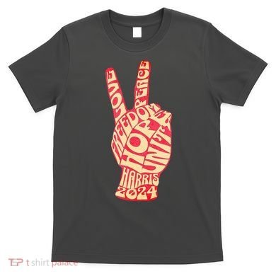 Pro Kamala Harris 2024 Peace Sign T-Shirt