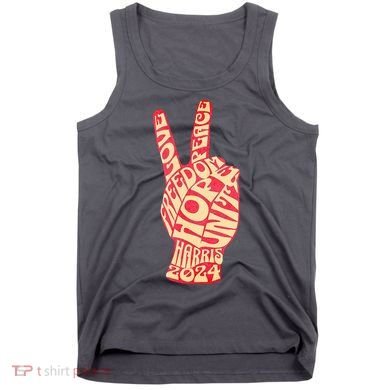 Pro Kamala Harris 2024 Peace Sign Tank Top