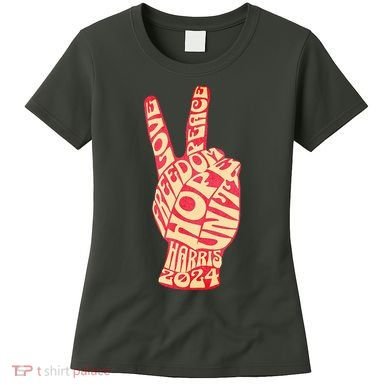 Pro Kamala Harris 2024 Peace Sign Women's T-Shirt