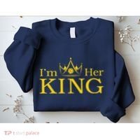 Pickleball King IM His Queen IM Her King Couple Sweatshirt thumb 2