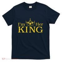 Pickleball King IM His Queen IM Her King Couple T-Shirt thumb 0