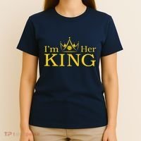 Pickleball King IM His Queen IM Her King Couple T-Shirt thumb 4