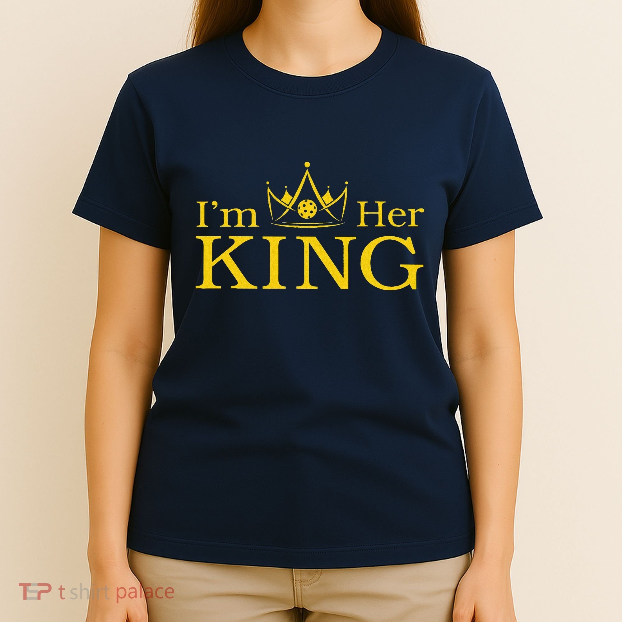 Pickleball King IM His Queen IM Her King Couple T-Shirt