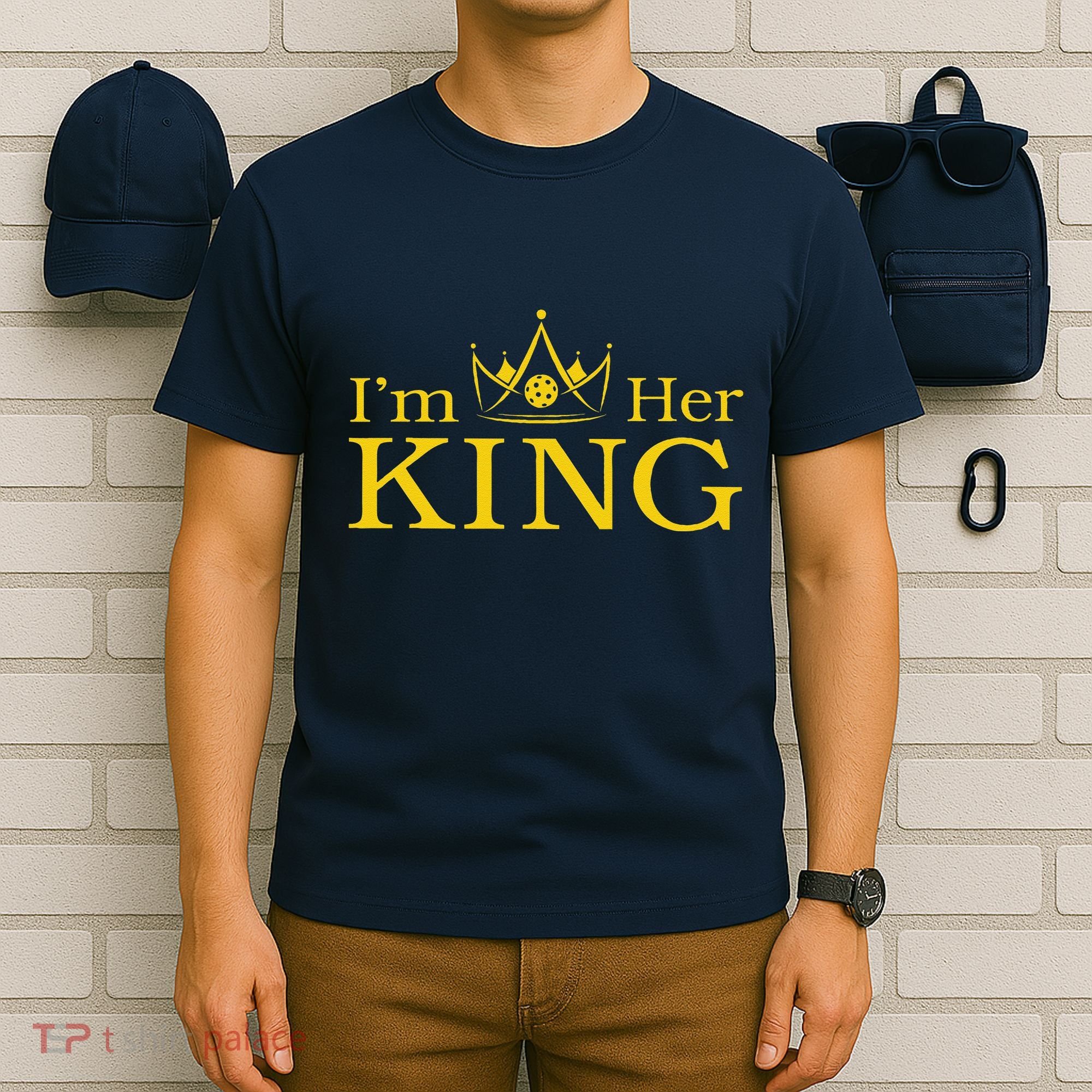 Pickleball King IM His Queen IM Her King Couple T-Shirt