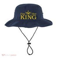 Pickleball King IM His Queen IM Her King Couple Bucket Hat thumb 0