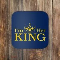 Pickleball King IM His Queen IM Her King Couple Coaster thumb 0