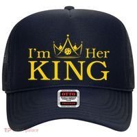 Pickleball King IM His Queen IM Her King Couple Hat thumb 0