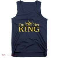 Pickleball King IM His Queen IM Her King Couple Tank Top thumb 0